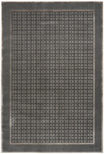 Nourison Home Nourison Nordic NRC03 9' x 12' Black Taupe Art Deco Indoor Rug - 5' x 7'