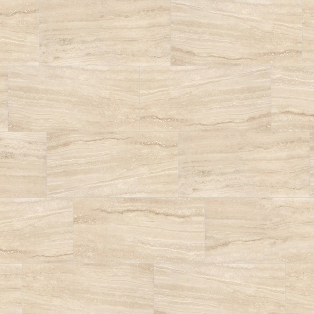 Qualis Ceramica Nevada Polished 12X24” Crema Navona - Beige