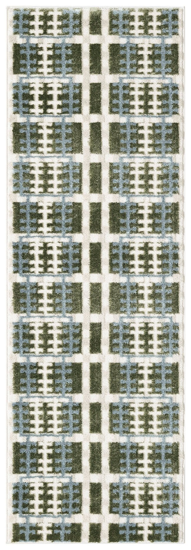 Nourison Home Nourison Nordic NRC08 2' x 6' Blue Green Modern Indoor Rug
