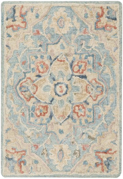 Nourison Home Nourison Maison MSO06 7'9" x 9'9" Light Blue Ivory Vintage Indoor Rug - 2' x 3'