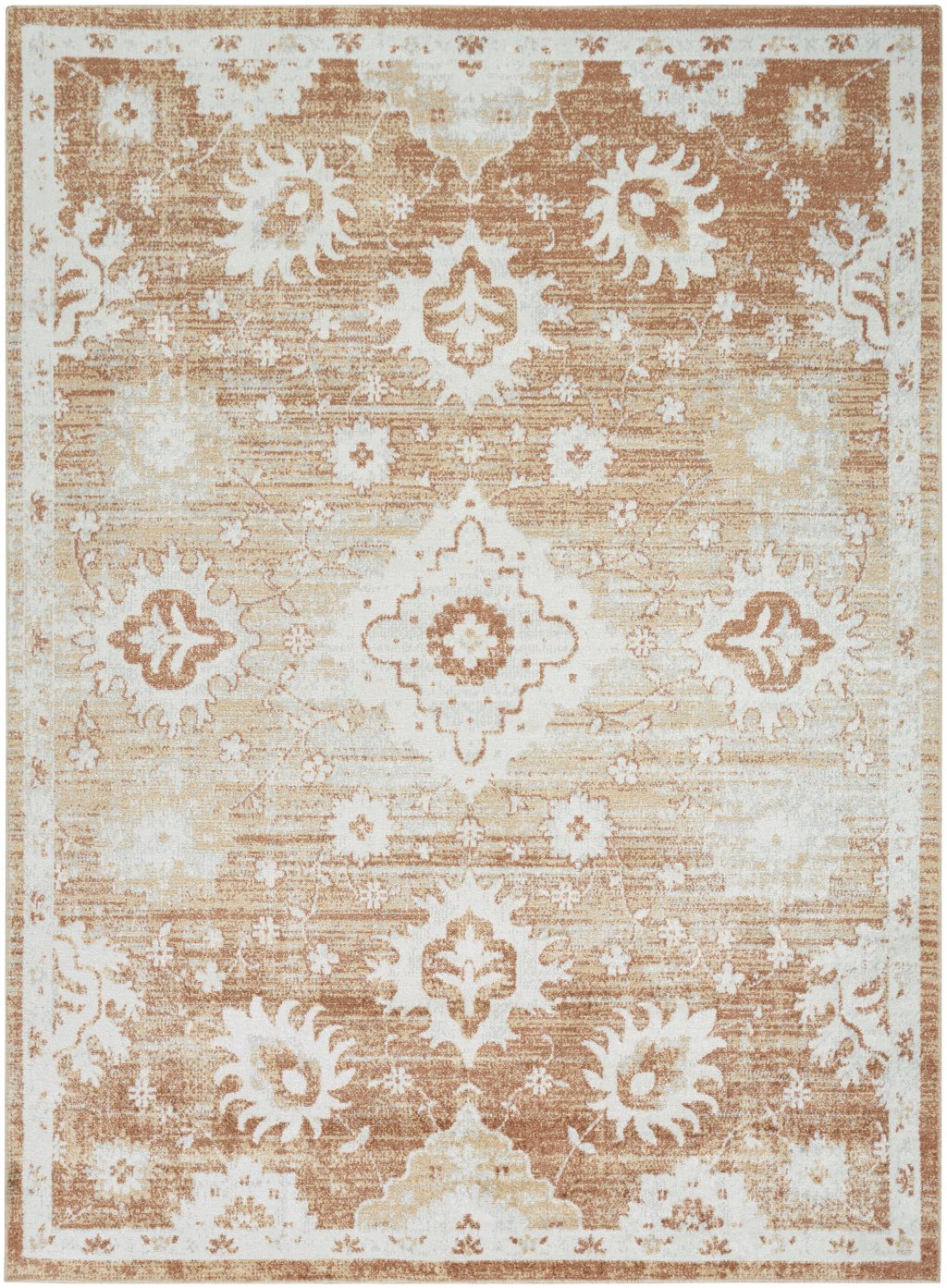 Nourison Home Nourison Astra Machine Washable ASW19 6'7" x 9' Copper Vintage Indoor Rug