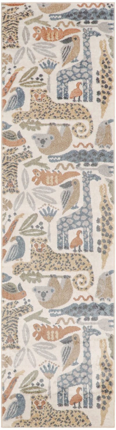 Nourison Home Nourison Astra Machine Washable ASW01 7'10" x 10' Ivory Kids Indoor Rug - 2'2" x 8'