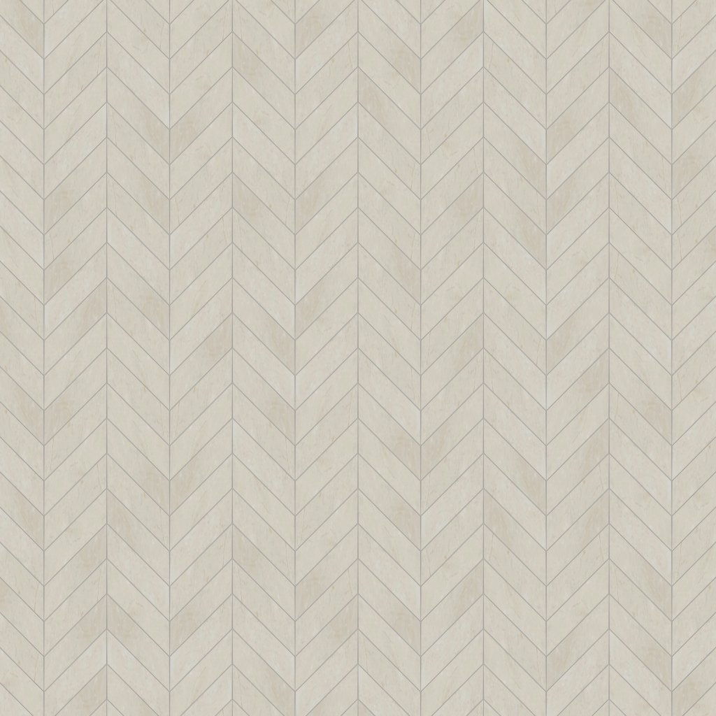Marble Systems Crema Marfil Polished Chevron Waterjet Marble Mosaic 13x10 - Crema Marfil