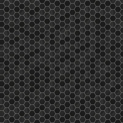 Qualis Ceramica Galaxia Nero 2 Hexagon Mosaic - 12" x 12"