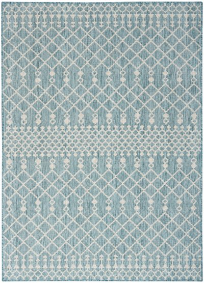 Nourison Home Nourison Selerno SLR02 7' x 10' Aqua Modern Rug - 7' x 10'