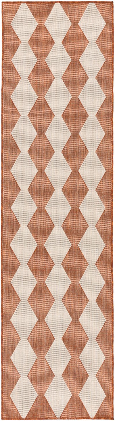 Nourison Home Nourison Positano POS04 2'2" x 12' Terracotta Modern Rug - 2'2" x 10'