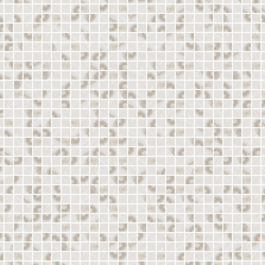 Qualis Ceramica Romance Rendezvous White 2X2 Mosaic - Cream
