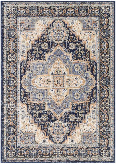 Nourison Home Nourison Nourison Essentials Persian NRE07 2' x 6' Navy Vintage Rug - 5' x 7'