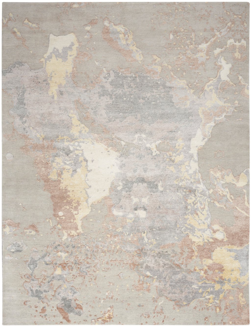 Nourison Home Nourison Silk Shadows SHA20 5'6" x 7'5" Silver Modern Indoor Rug