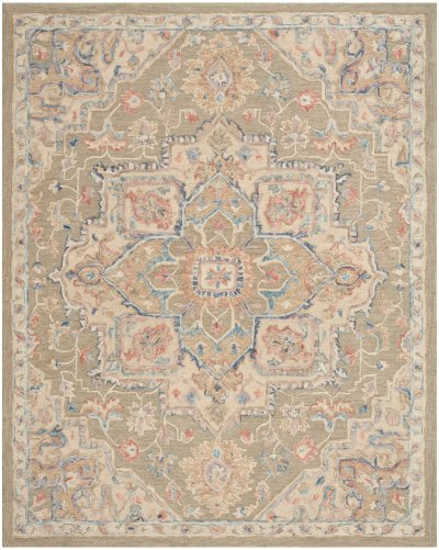 Nourison Home Nourison Maison MSO06 7'9" x 9'9" Green Ivory Vintage Indoor Rug - 5'9" x 8'9"