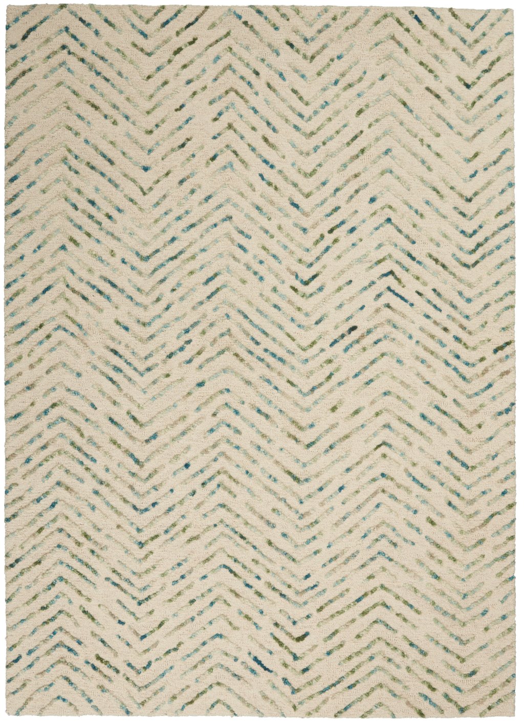 Nourison Home Nourison Vail VAI02 5'3" x 7'3" Ivory Green Modern Indoor Rug