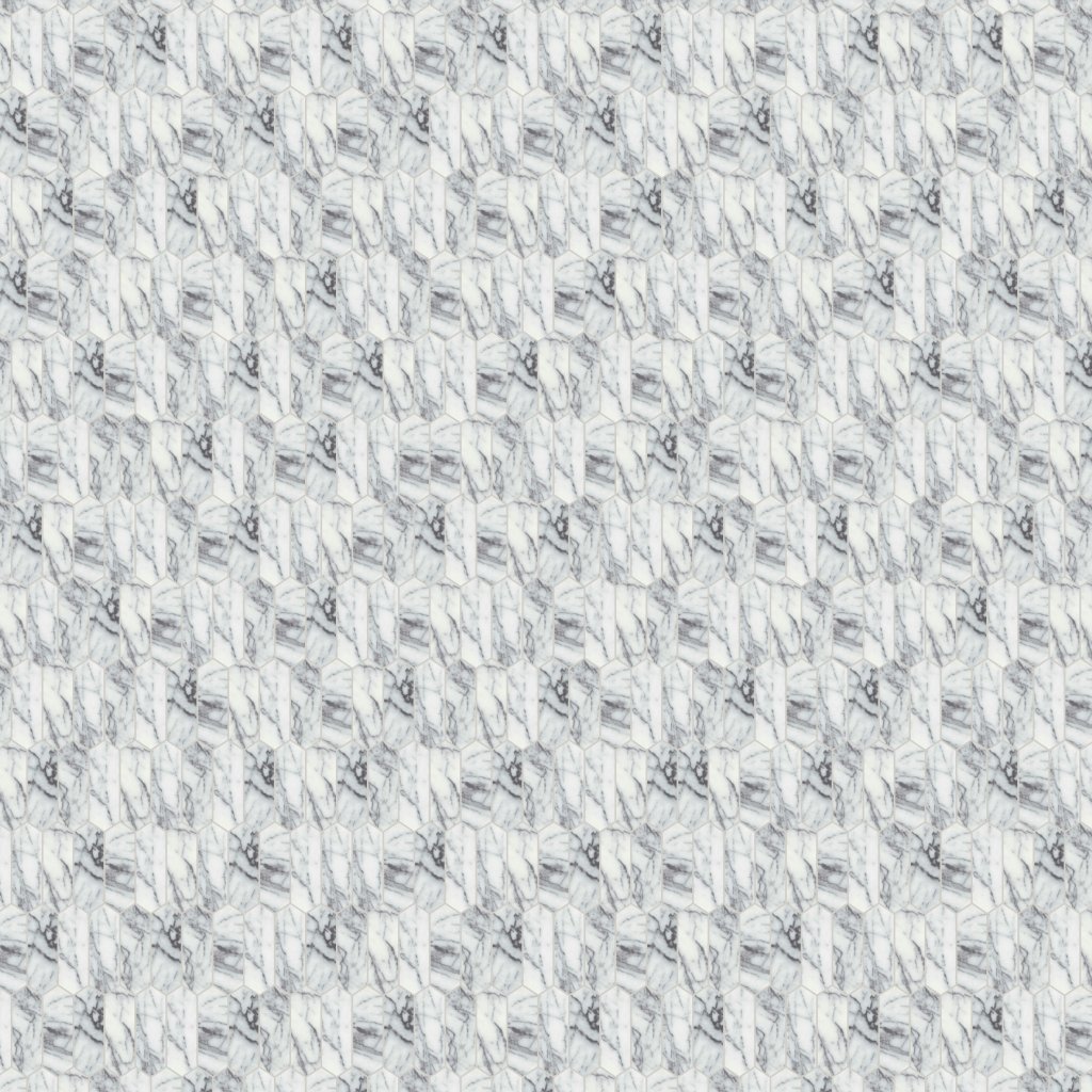 Qualis Ceramica Lilac Volta 2x6 Picket Mosaic