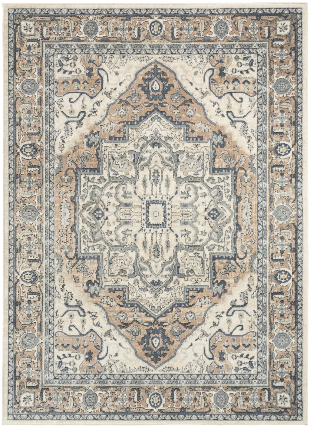 Nourison Home Nourison Concerto CNC18 6' x 9' Ivory Taupe Vintage Indoor Rug