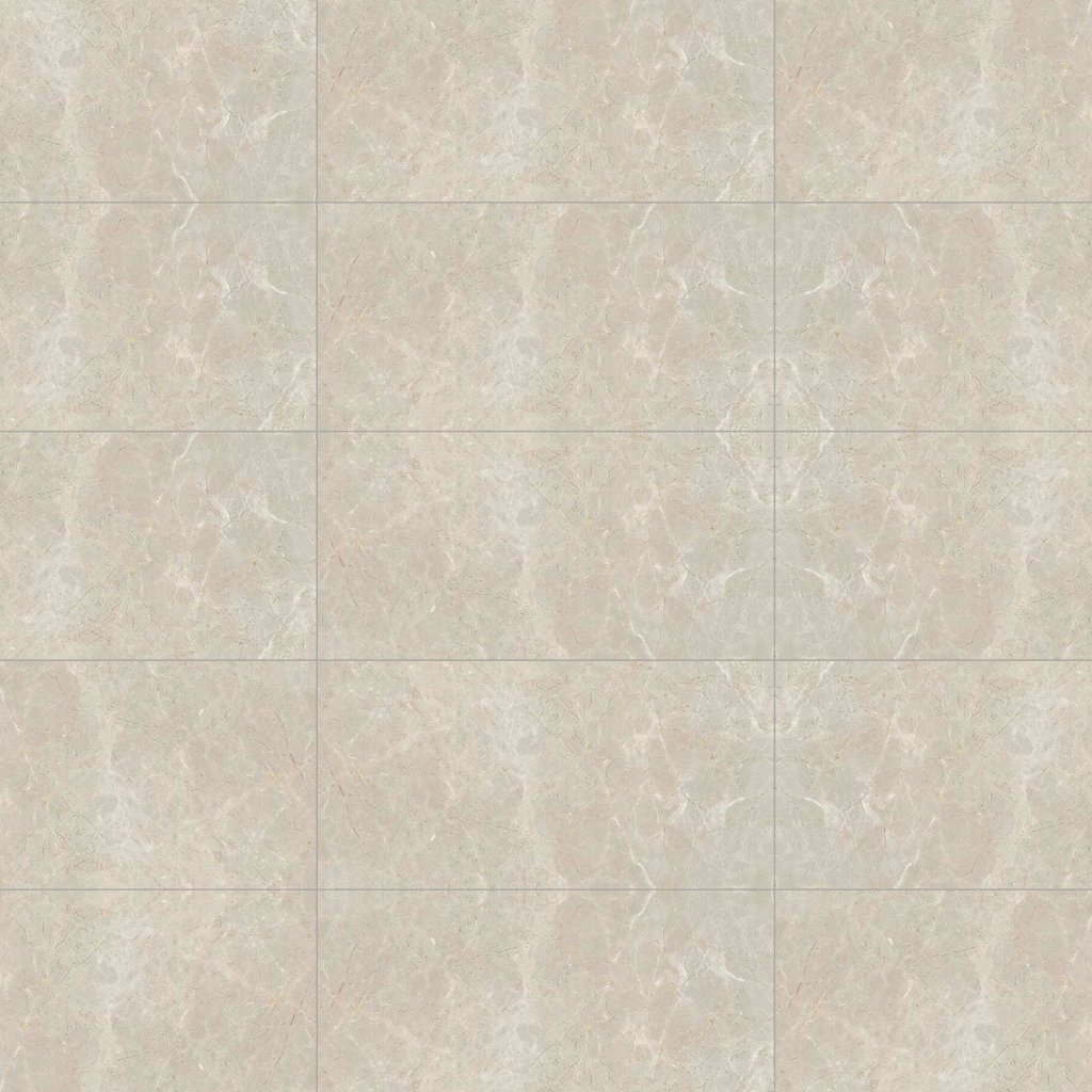 Marble Systems Fawn Grey Polished Porcelain Backed Patterned Marble Tile 12x24 - Fawn Grey
