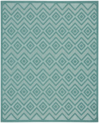 Nourison Home Nourison Versatile NRV01 9' x 12' Aqua Teal Modern Rug - 9' x 12'