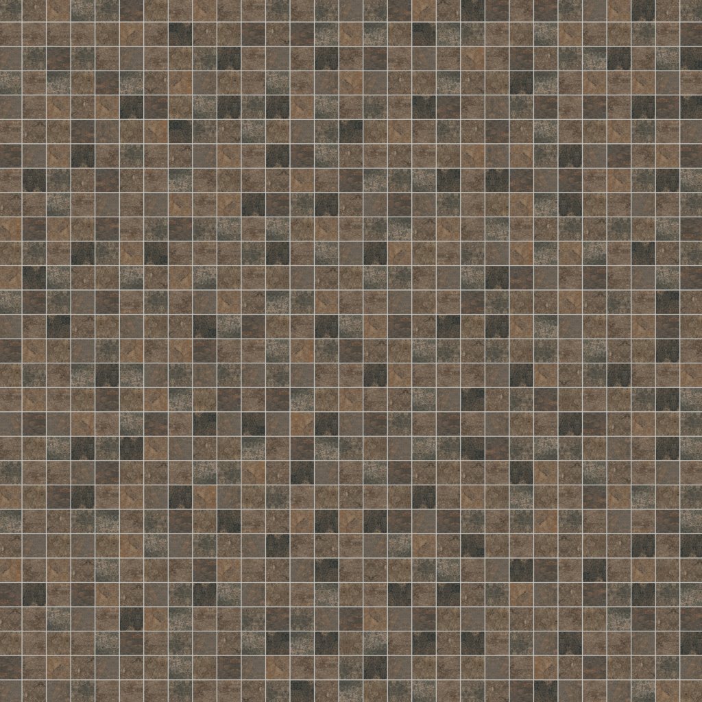 Daltile Slate Attache Multi Brown, Straight Joint, 2X2, Matte - Multi Brown