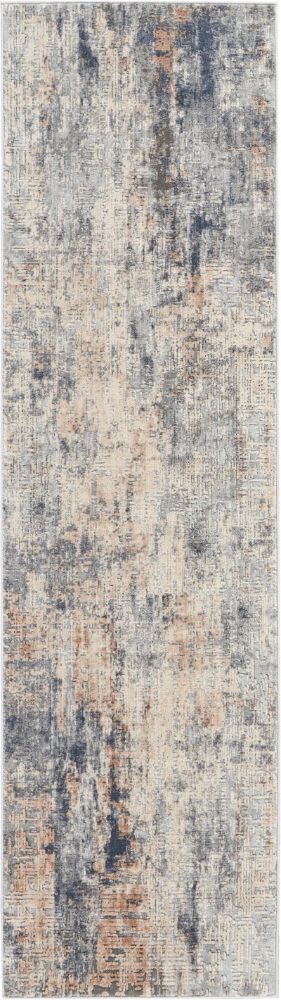 Nourison Home Nourison Rustic Textures RUS01 5'3" x Round Grey Beige Modern Indoor Rug - 2'2" x 7'6"