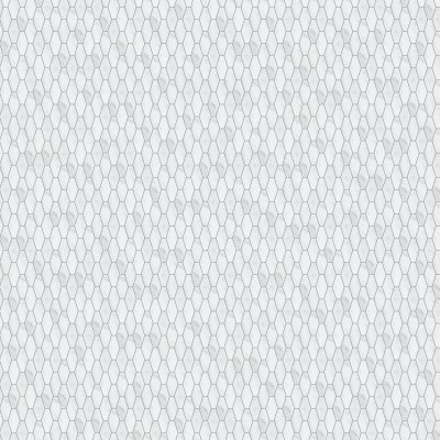 Marble Systems Calacatta Bella Honed Elongated Hexagon Marble Mosaic 10x12 1/4 - Calacatta Bella - 10" x 12 1/4" x 3/8"