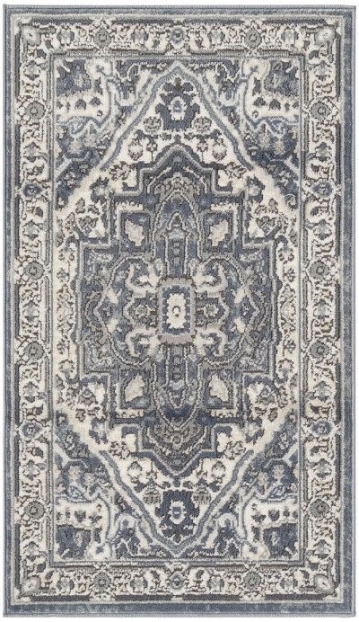 Nourison Home Nourison Concerto CNC18 5'3" x 7'3" Navy Ivory Indoor Rug - 2'2" x 3'9"