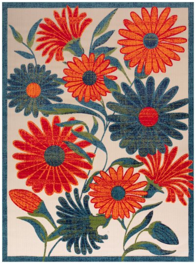 Nourison Home Nourison Aloha ALH33 7'10" x 10'6" Ivory Multicolor Outdoor Rug - 10' x 14'