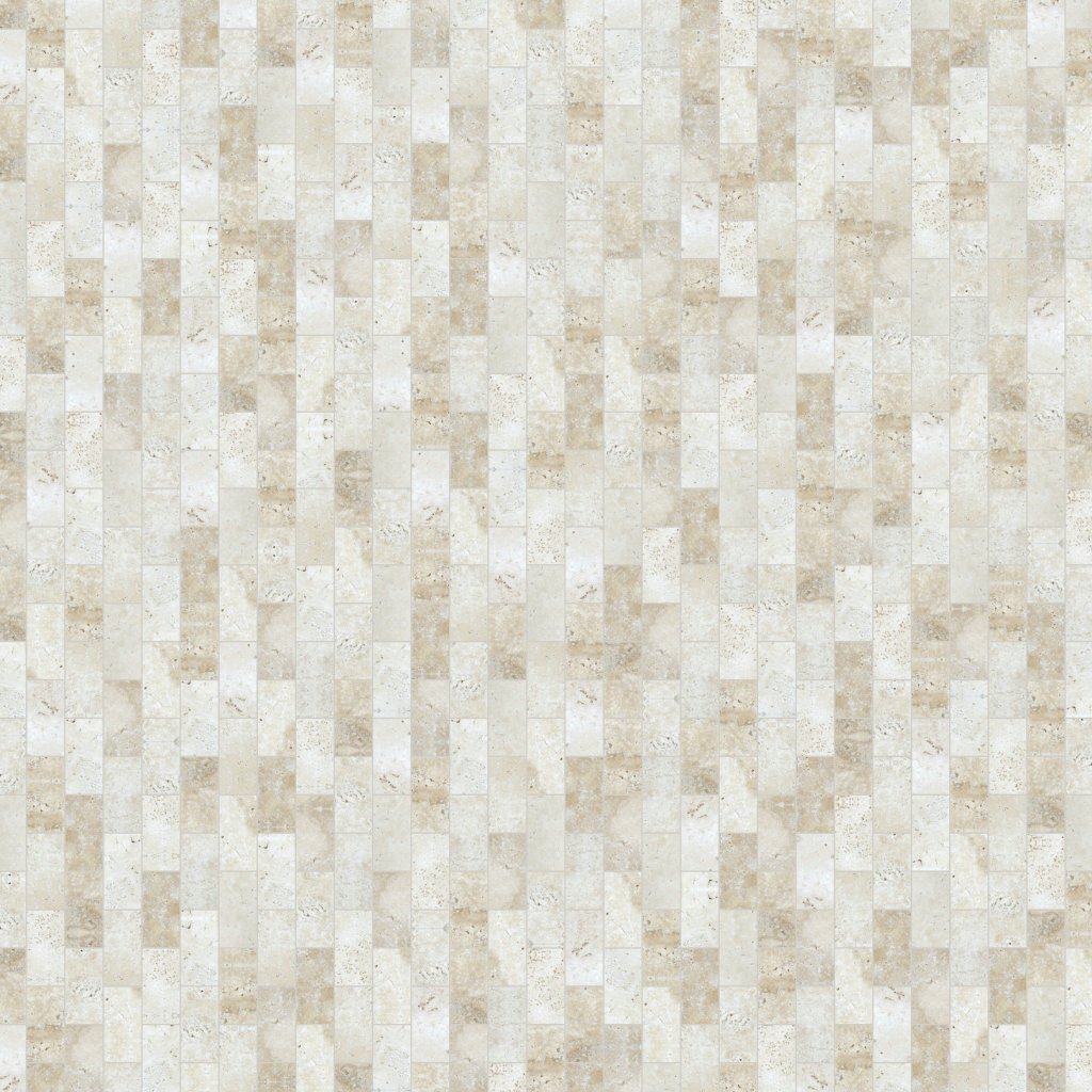 Qualis Ceramica Ivory 2x4 Brick Mosaic