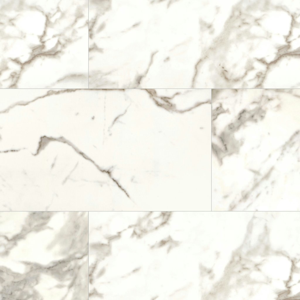 Daltile Marble Attache Calacatta, Rectangle, 24X48, Matte - Calacatta