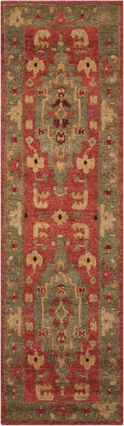 Nourison Home Nourison Tahoe TA01 3'9" x 5'9" Rust Traditional Indoor Rug - 2'3" x 8'