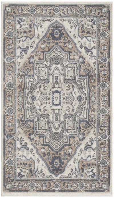 Nourison Home Nourison Concerto CNC18 6' x 9' Ivory Taupe Vintage Indoor Rug - 2'2" x 3'9"