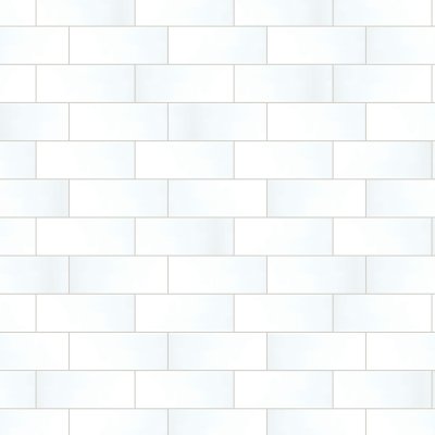Qualis Ceramica Sausalito 5X13 White Gloss - Alternating 1/3
