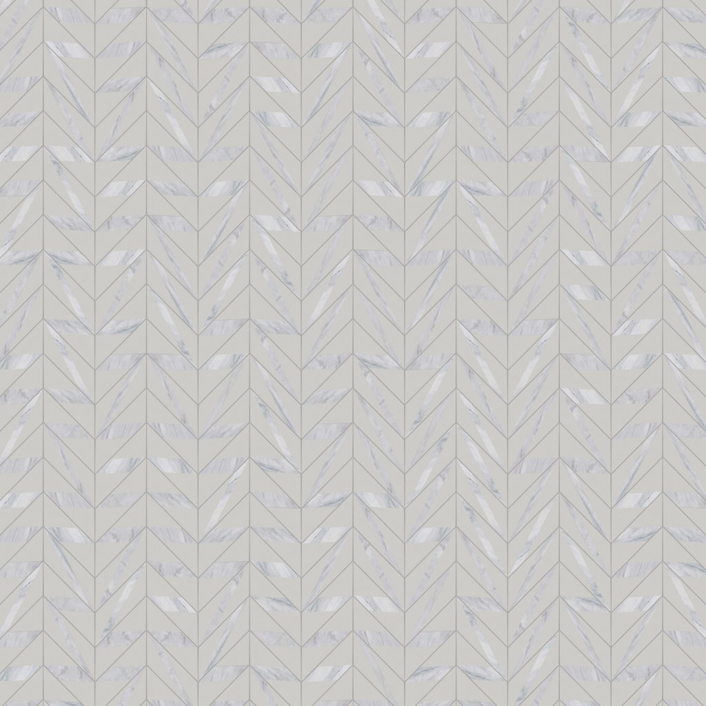 Marble Systems Avenza Honed Chevron Waterjet Marble Mosaic 13x10 - Avenza
