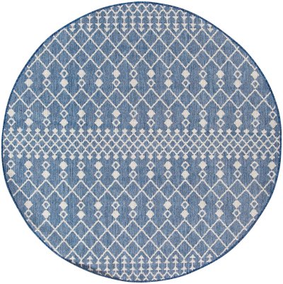 Nourison Home Nourison Positano POS02 6' x Round Navy Blue Modern Rug - 5' Round