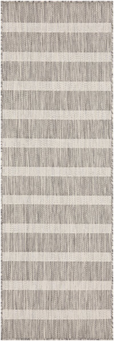 Nourison Home Nourison Positano POS03 7' x 10' Grey Ivory Modern Rug - 2' x 6'