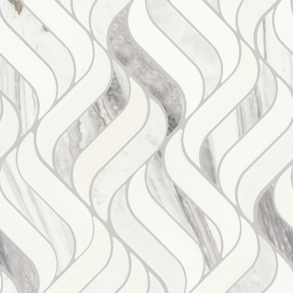 Daltile Eclessia Marble Volakas Blend, Wave, Polished - Volakas Blend