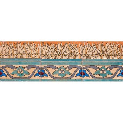 Marble Systems 109 Glazed Lagoon Ceramic Moldings 3x6 - 109 - 3" x 6" x 3/8"