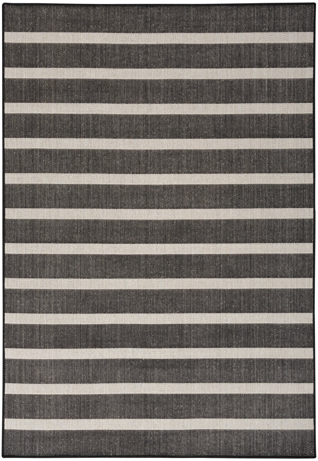 Nourison Home Nourison Positano POS03 4' x 6' Black Ivory Modern Rug