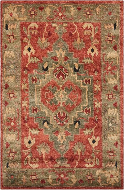 Nourison Home Nourison Tahoe TA01 3'9" x 5'9" Rust Traditional Indoor Rug - 3'9" x 5'9"