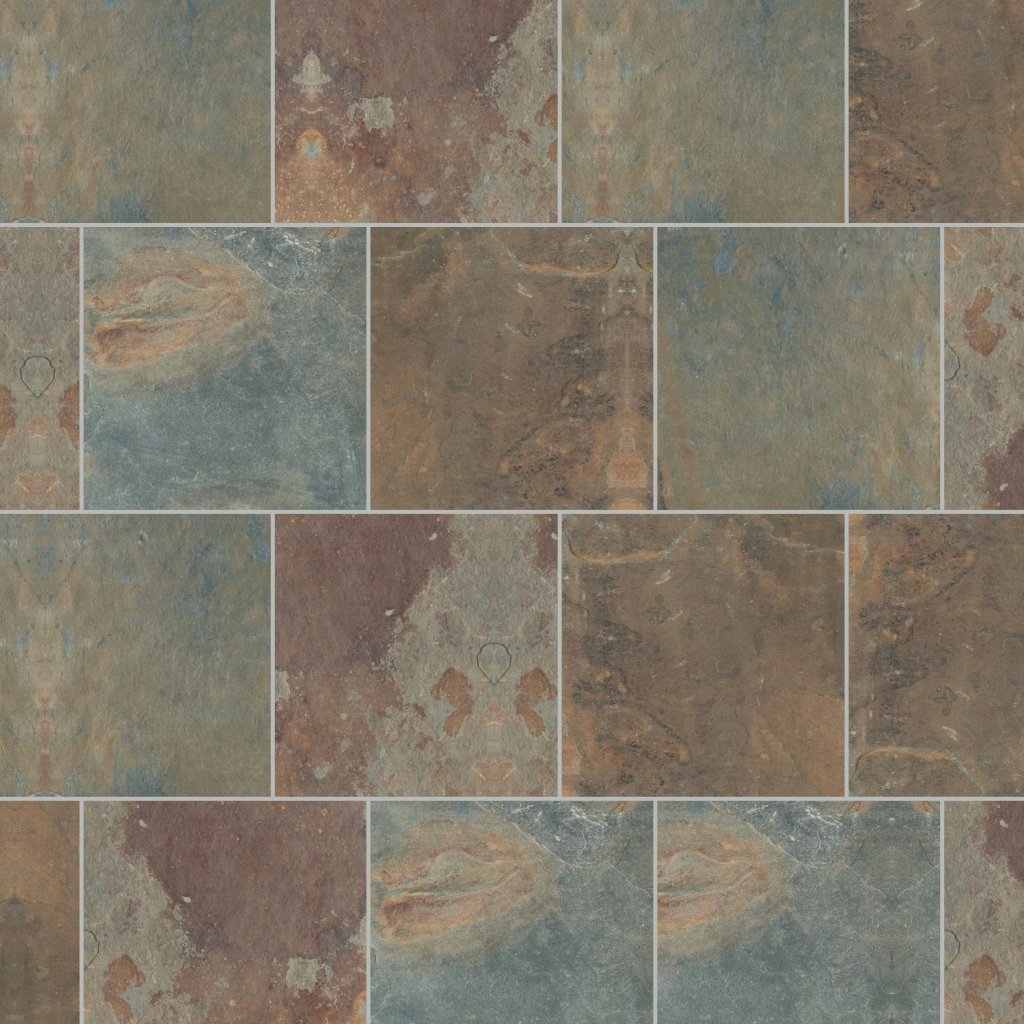 American Olean Slate - Mongolian Sprin, Square, 16X16, Natural Cleft (S781) - Mongolian Sprin