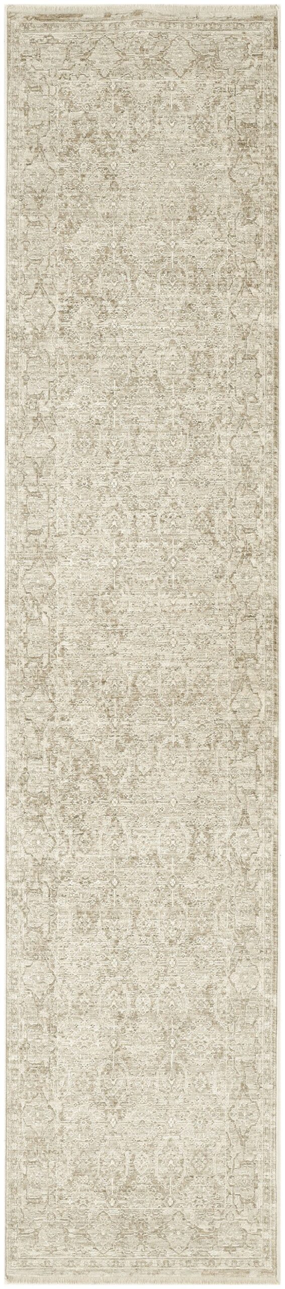 Nourison Home Nourison Shadows SHW04 2'2" x 12' Ivory Grey Vintage Indoor Rug