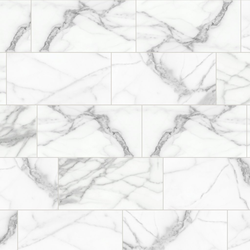 Qualis Ceramica Florence 12X24F Statuario Text - Black