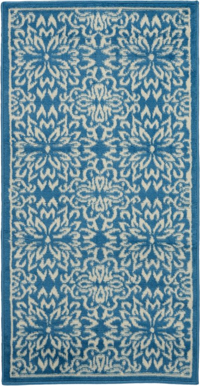 Nourison Home Nourison Jubilant JUB06 2'3" x 7'3" Ivory Blue Farmhouse Indoor Rug - 2' x 4'