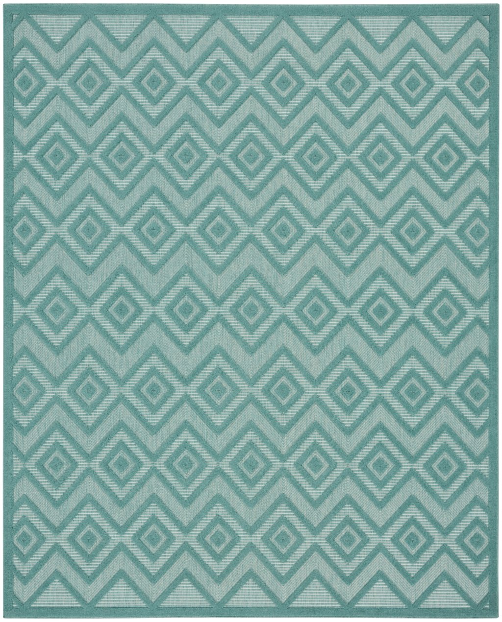Nourison Home Nourison Versatile NRV01 9' x 12' Aqua Teal Modern Rug