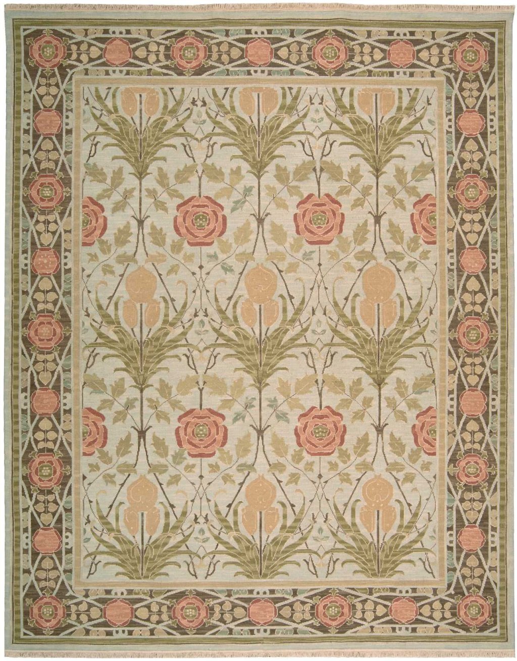 Nourison Home Nourison Nourmak S144 12' x 15' Light Green Traditional Indoor Rug