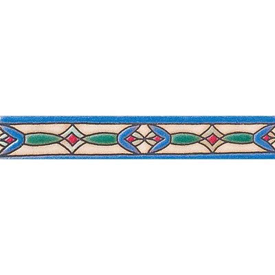 Marble Systems 529 Glazed Shell Diamond Ceramic Border Tiles 1x6 - 529 - 1" x 6" x 3/8"