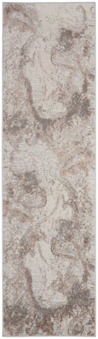 Nourison Home Nourison Elation ETN02 4' x 6' Ivory Grey Modern Indoor Rug - 2'3" x 7'6"