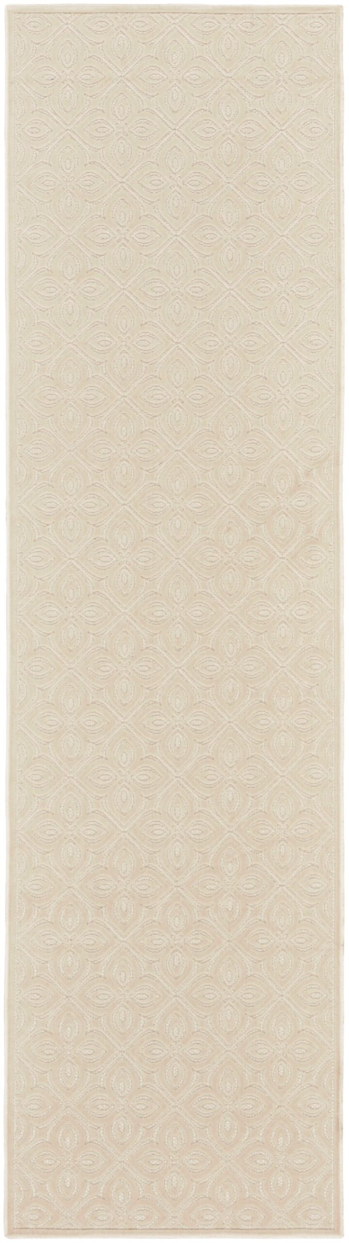 Nourison Home Nourison Washable Charm WCH03 2' x 6' Ivory Contemporary Indoor Rug