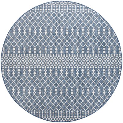 Nourison Home Nourison Positano POS02 6' x Round Navy Blue Modern Rug - 12' Round