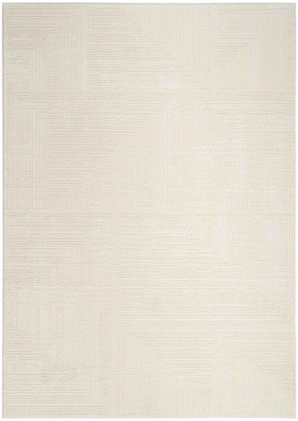 Nourison Home Nourison Sustainable Trends SUT07 5'3" x 7'3" Ivory Farmhouse Indoor Rug