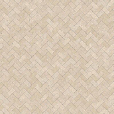 Marble Systems Desert Cream Honed Herringbone 1x2 Marble Mosaic 11x11 - Desert Cream - 11" x 11" x 3/8"