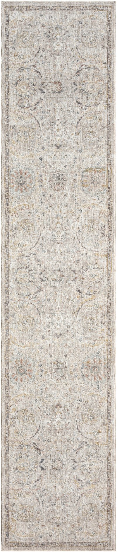 Nourison Home Nourison Antique Fusion ANF03 2'2" x 10' Light Grey Vintage Indoor Rug - 2'2" x 10'