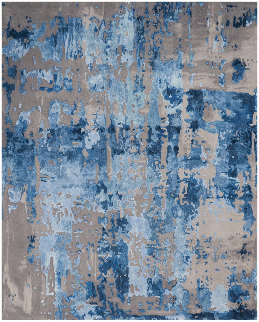 Nourison Home Nourison Prismatic PRS10 7'9" x 9'9" Blue Grey Modern Indoor Rug